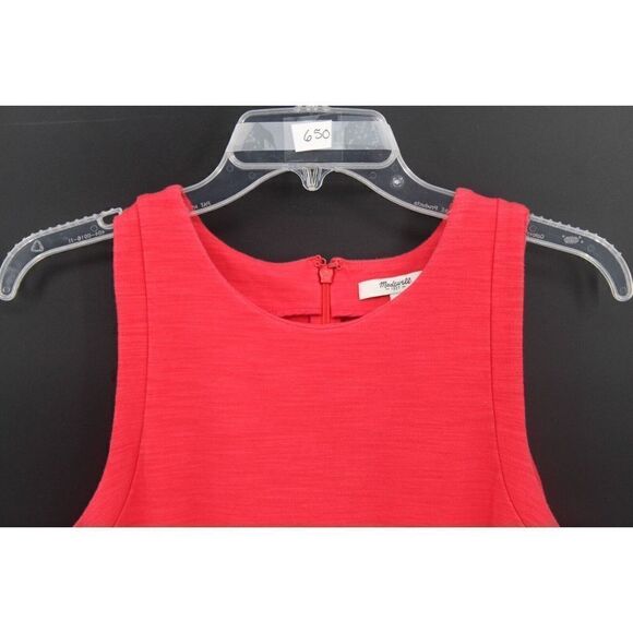 Madewell Keynote Ponte Knit SKATER Dress IN RED FIT FLARE Size. Large. - Picture 3 of 7